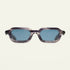 Paloceras Night Nectar S2 square sunglasses with polarized blue lenses, front view