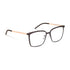 Ørgreen Dapper Dionne rectangular titanium eyeglasses in matte metallic brown with matte rose gold temples, three-quarter view