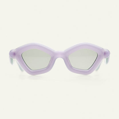 Paloceras Pebble Enchanted Sage DX sunglasses in soft sage acetate with green lenses, front view