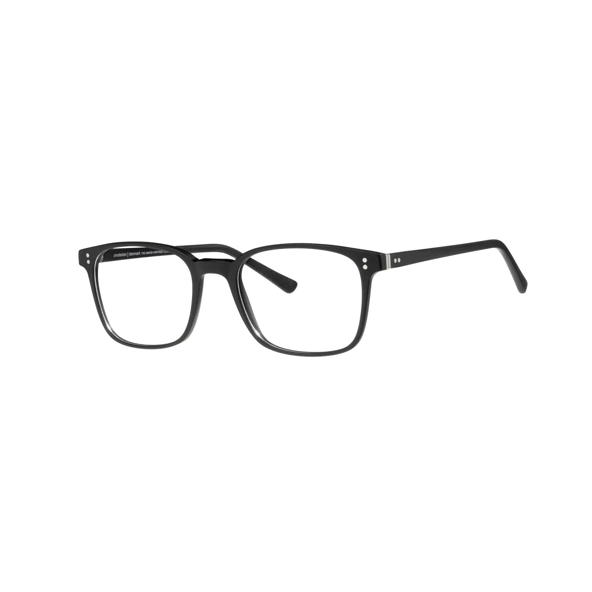 Black eyeglasses on a white background