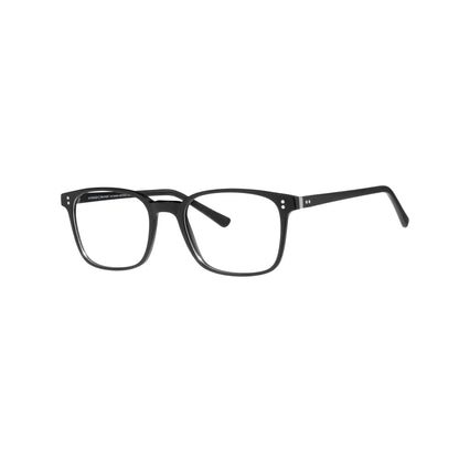 Black eyeglasses on a white background