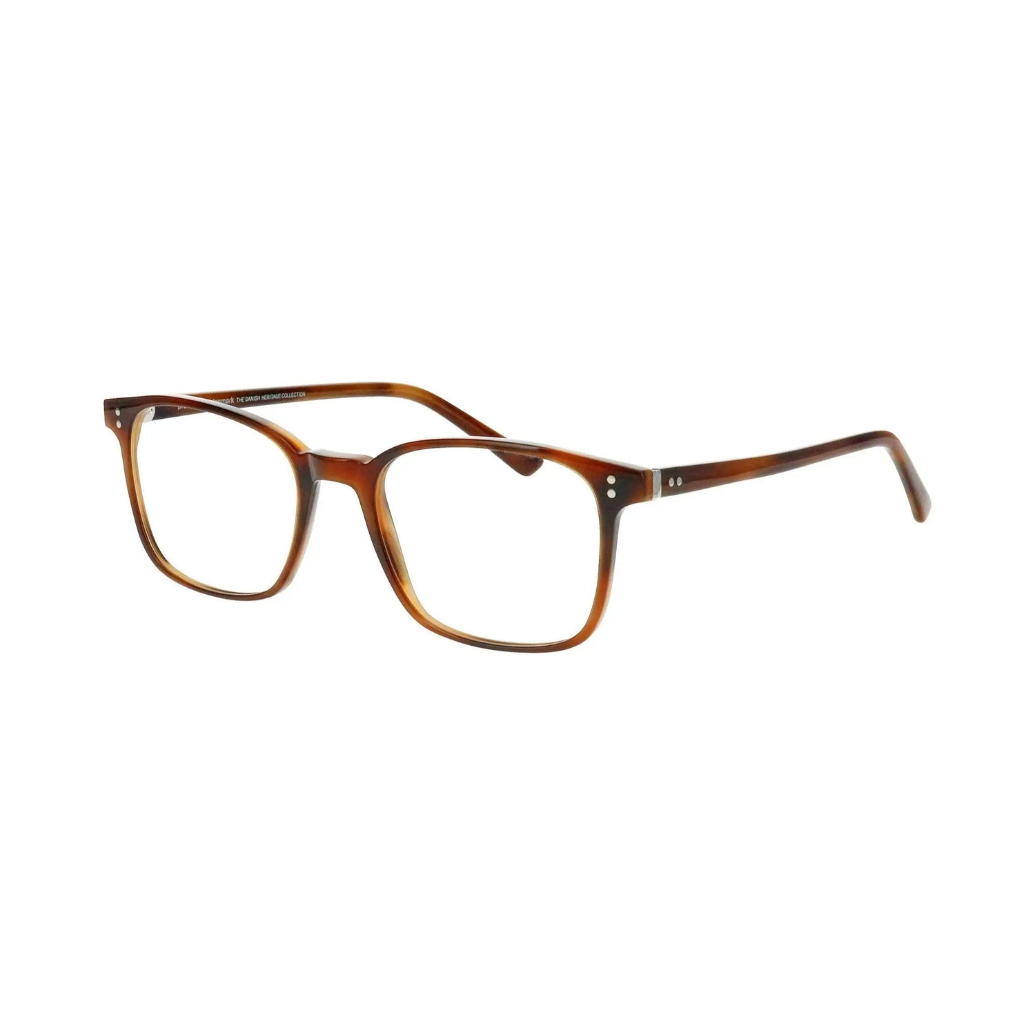 Brown eyeglasses on a white background