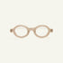 Paloceras Vanilla Mist R2 eyeglasses in milky beige with a sculpted round frame, front view